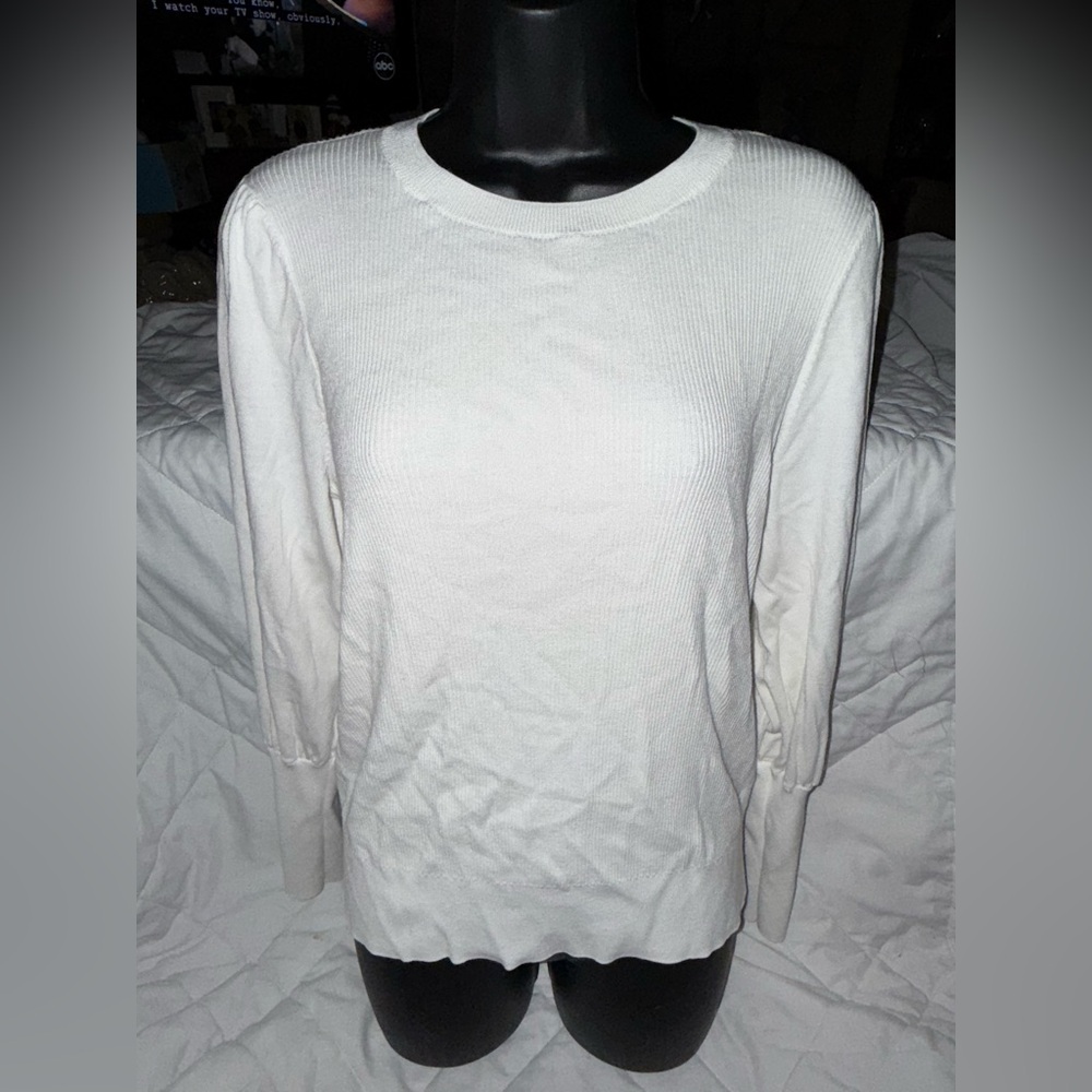 Halogen Balloon Sleeve Crew Neck Shirt